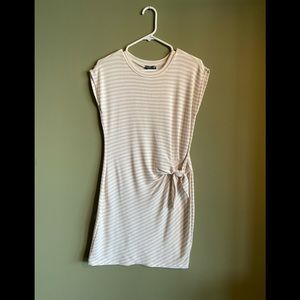 Venus Tan & White knit dress